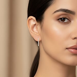 Diamond I2-I3 0.25 ctw Earrings in 14K Yellow Gold Over Sterling Silver 