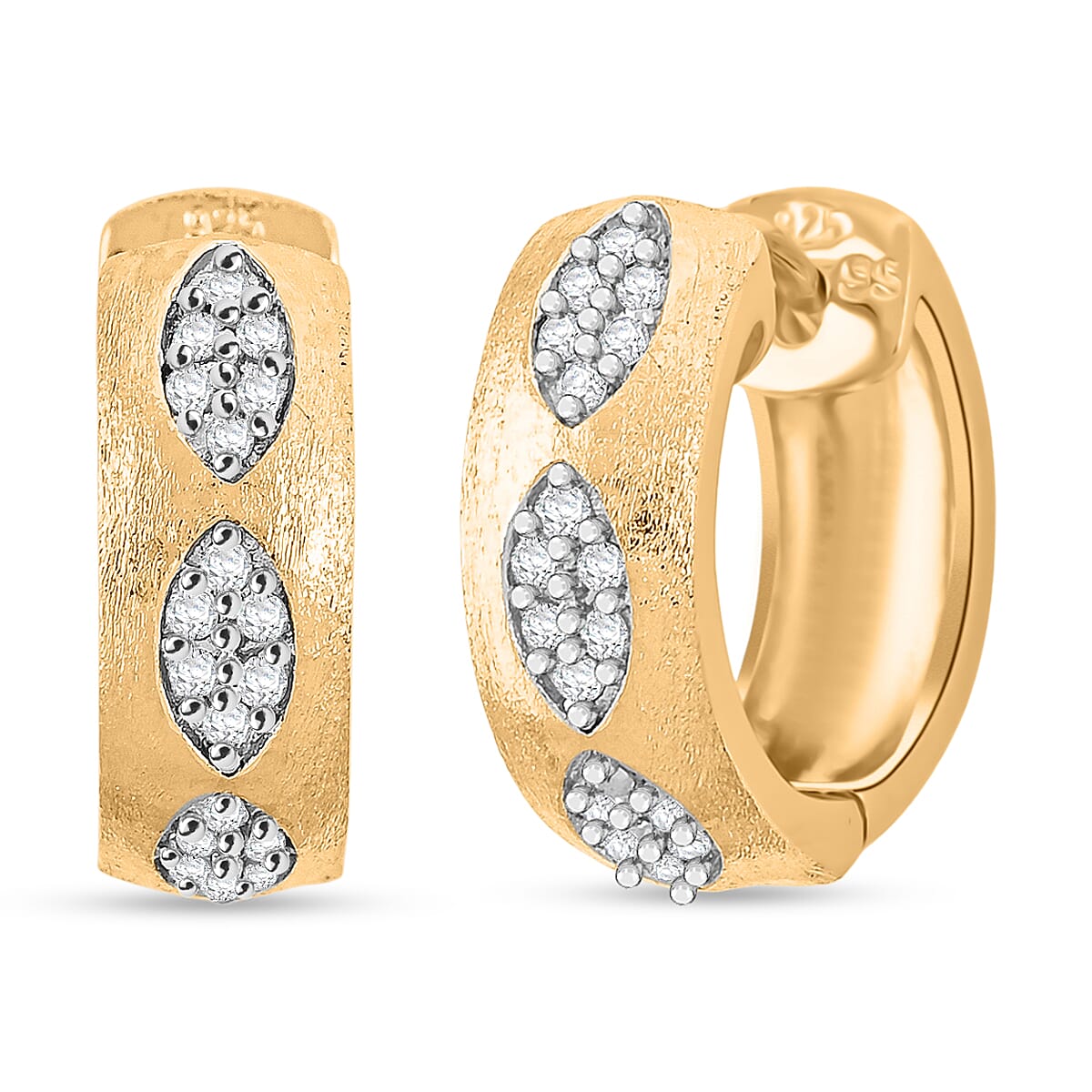 Diamond I2-I3 0.20 ctw Earrings in Sterling Silver 