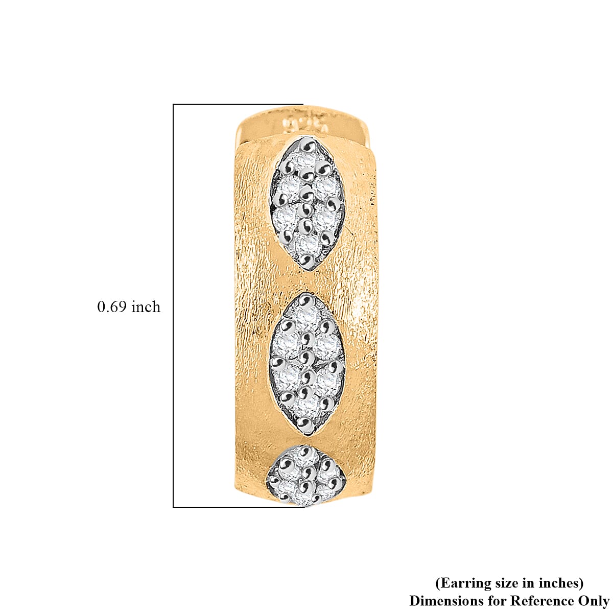 Diamond I2-I3 0.20 ctw Earrings in Sterling Silver 