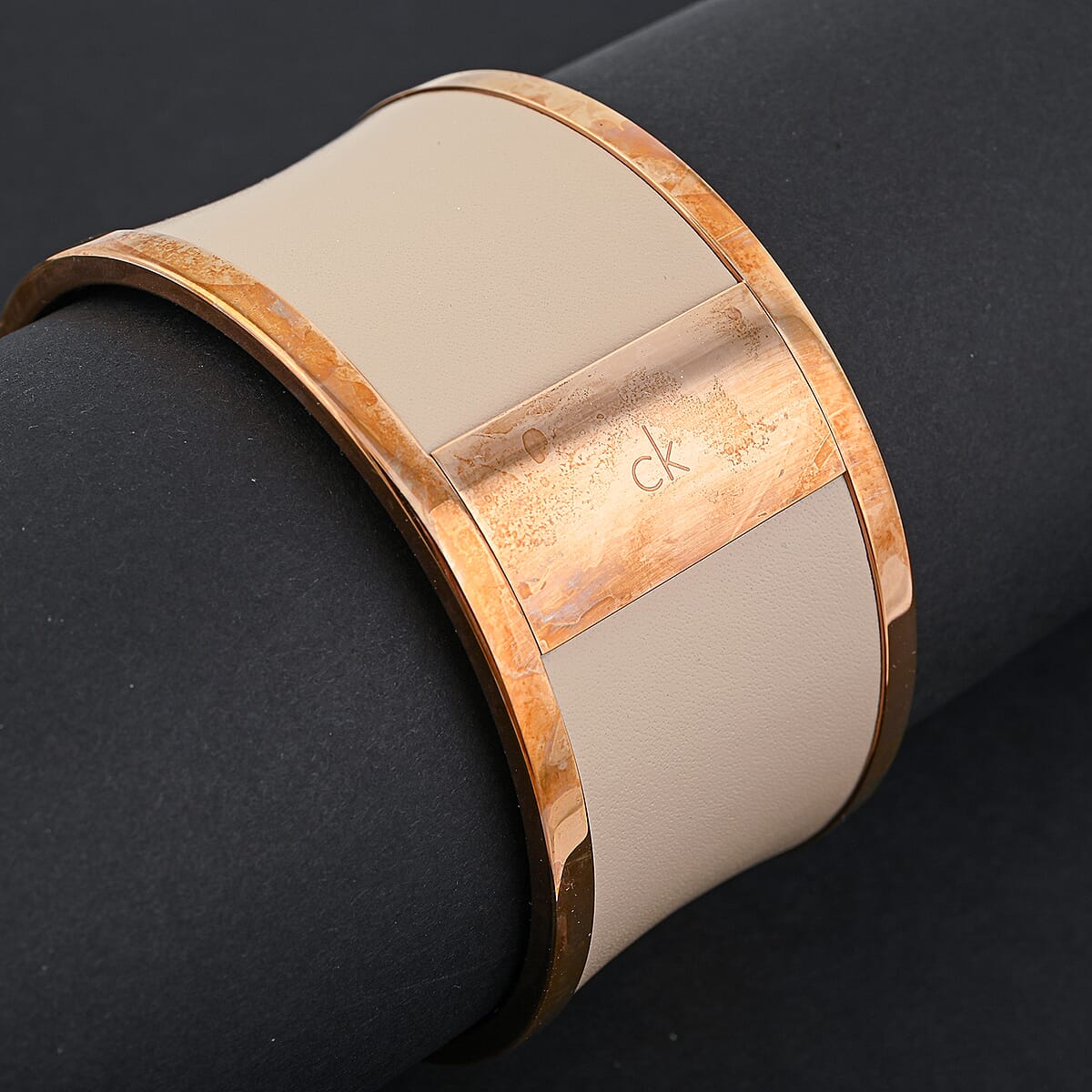 Calvin Klein Closeout Spellbound ION Plated RG Stainless Steel Bangle Bracelet (7.00 In) image number 1