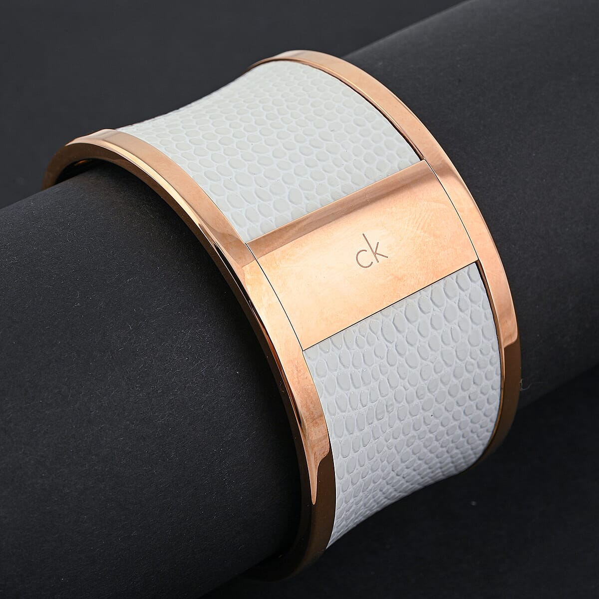 Calvin Klein Spellbound ION Plated RG Stainless Steel Bangle Bracelet (7.00 In) image number 1