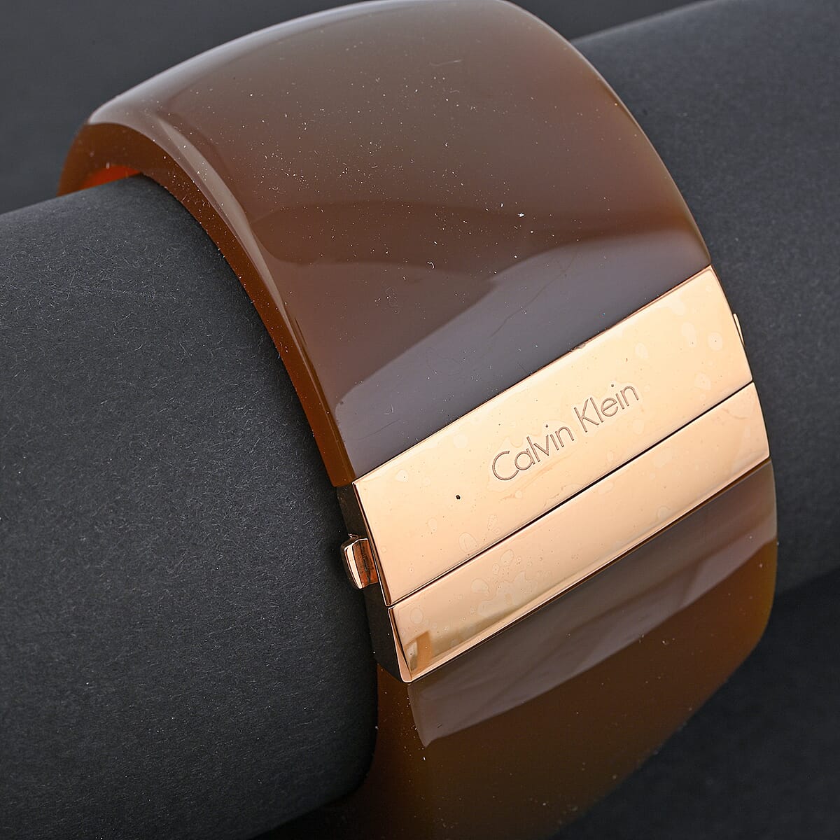 Calvin Klein Closeout ION Plated RG Stainless Steel Vision Bangle Bracelet (7.00 In) image number 1