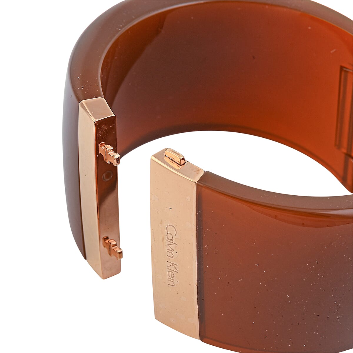 Calvin Klein Closeout ION Plated RG Stainless Steel Vision Bangle Bracelet (7.00 In) image number 3