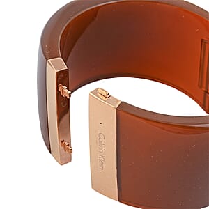 Calvin Klein Closeout ION Plated RG Stainless Steel Vision Bangle Bracelet (7.00 In)