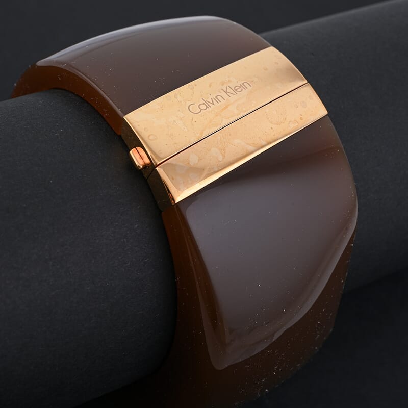 Calvin Klein Closeout ION Plated RG Stainless Steel Vision Bangle Bracelet (6.25 In)