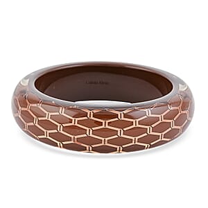 Calvin Klein Closeout ION Plated RG Stainless Steel Abstract Bangle Bracelet (8.00 In)