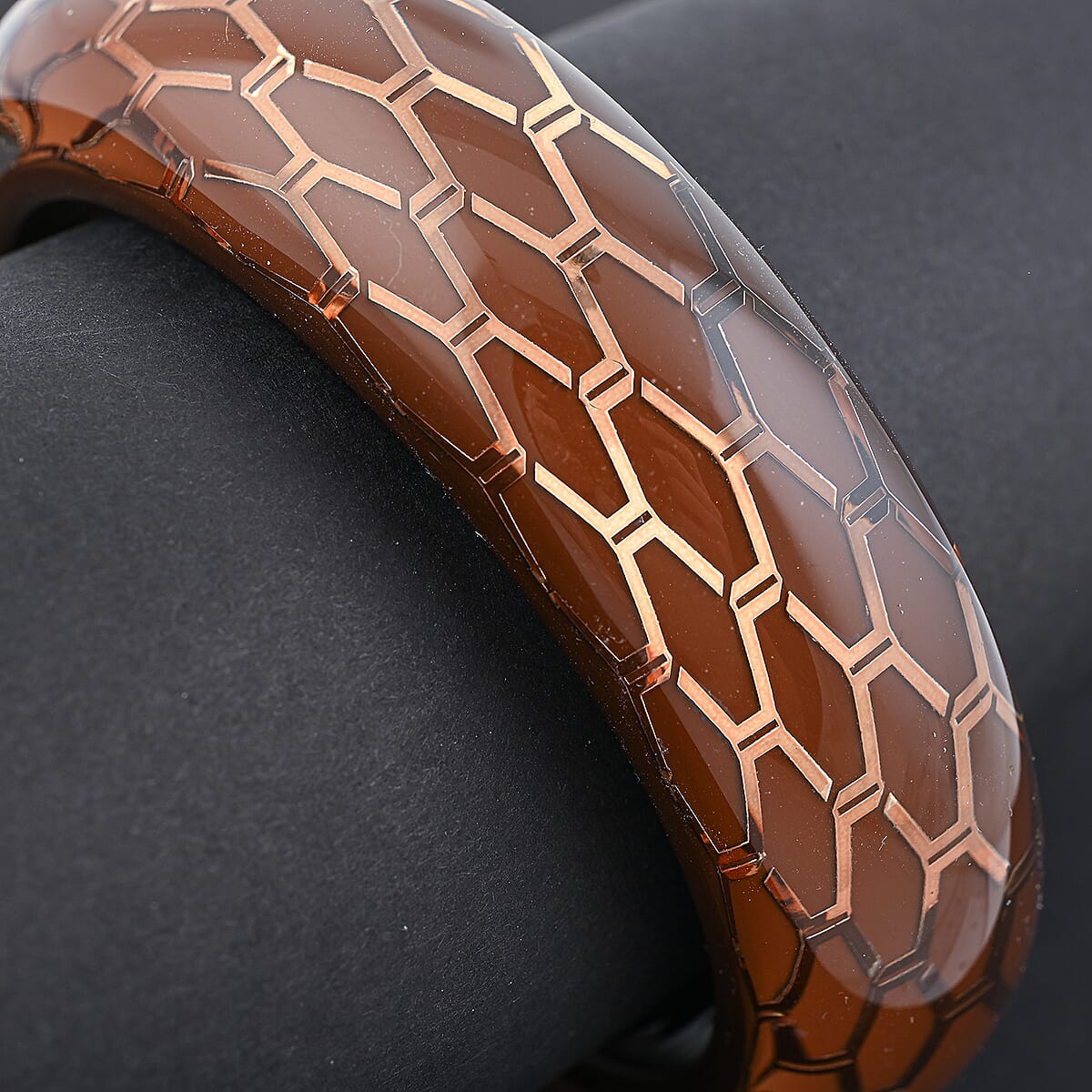 Calvin Klein Closeout ION Plated RG Stainless Steel Abstract Bangle Bracelet (8.00 In) image number 1