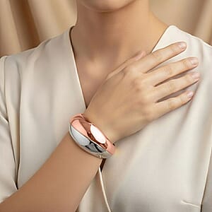 Calvin Klein Closeout ION Plated RG and Stainless Steel Empathic Bangle Bracelet (6.25 In) 