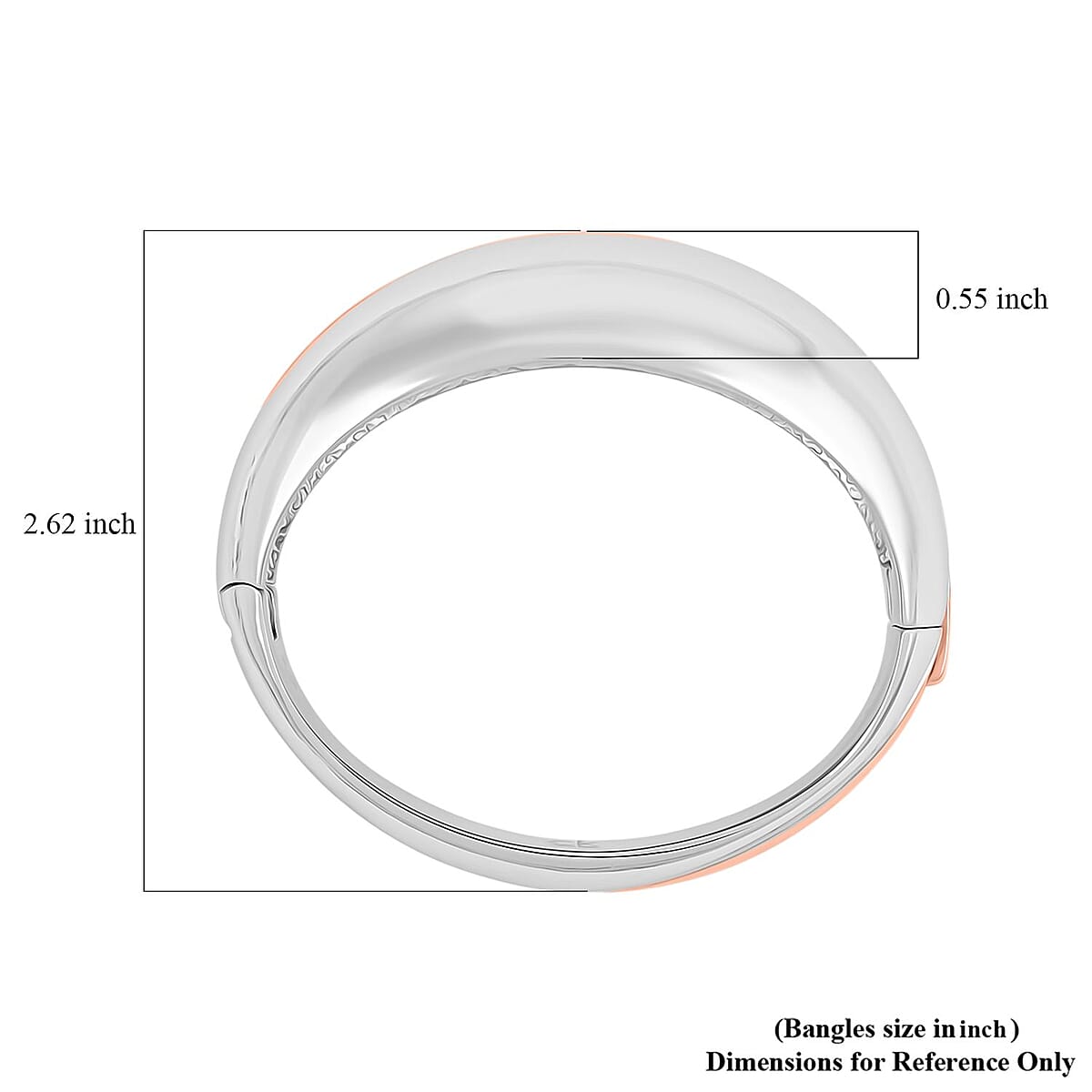 Calvin Klein Closeout ION Plated RG and Stainless Steel Empathic Bangle Bracelet (6.25 In)  image number 5