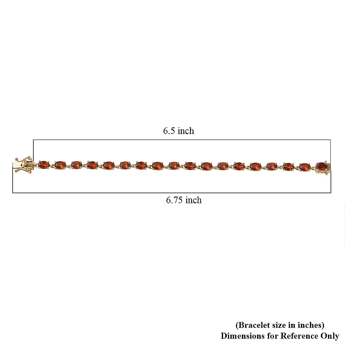D'Joy AAA Ceylon Honey Garnet Bracelet in 18K Vermeil YG Over Sterling Silver 10.35 ctw (6.50 Inches) (Del. in 8-10 Days) image number 5