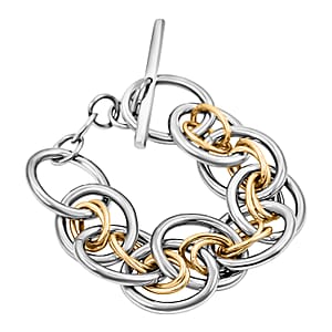 Calvin Klein ION Plated YG and Stainless Steel Forward Bracelet (7.00 In)