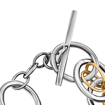 Calvin Klein ION Plated YG and Stainless Steel Forward Bracelet (7.00 In)