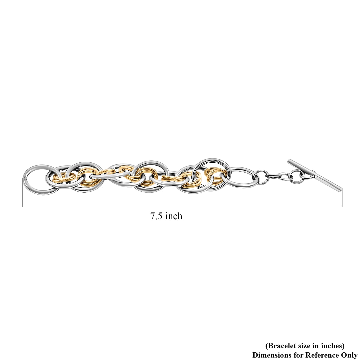 Calvin Klein ION Plated YG and Stainless Steel Forward Bracelet (7.00 In)