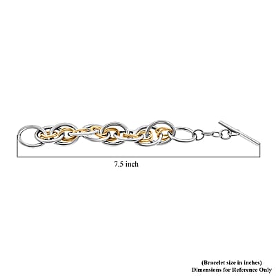 Calvin Klein ION Plated YG and Stainless Steel Forward Bracelet (7.00 In)