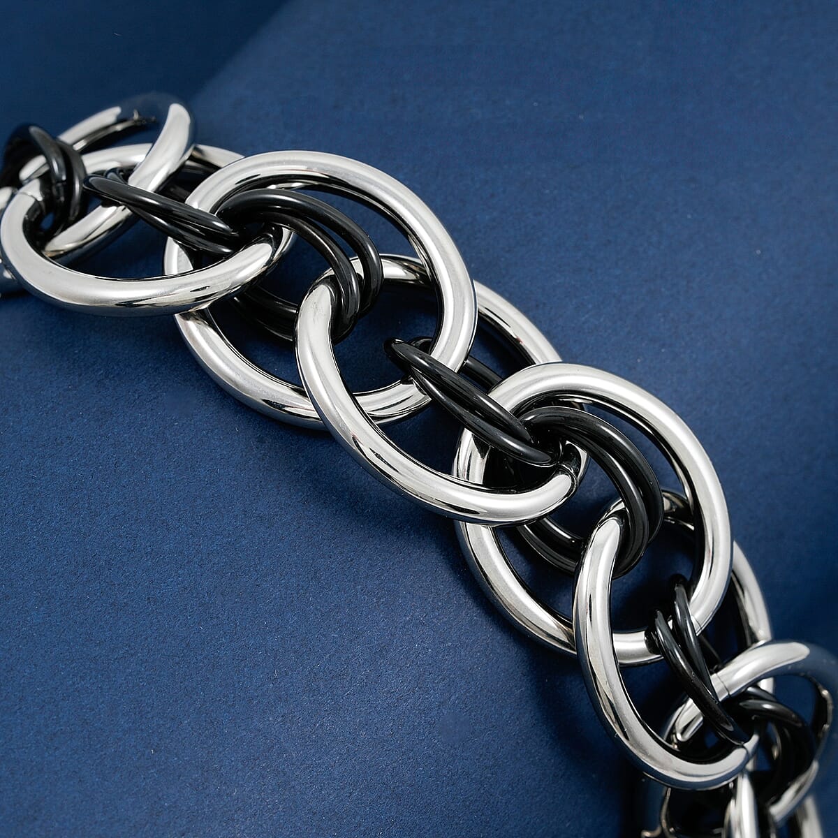 Calvin Klein Closeout ION Plated Black and Stainless Steel Forward Bracelet (7.00 In) image number 1