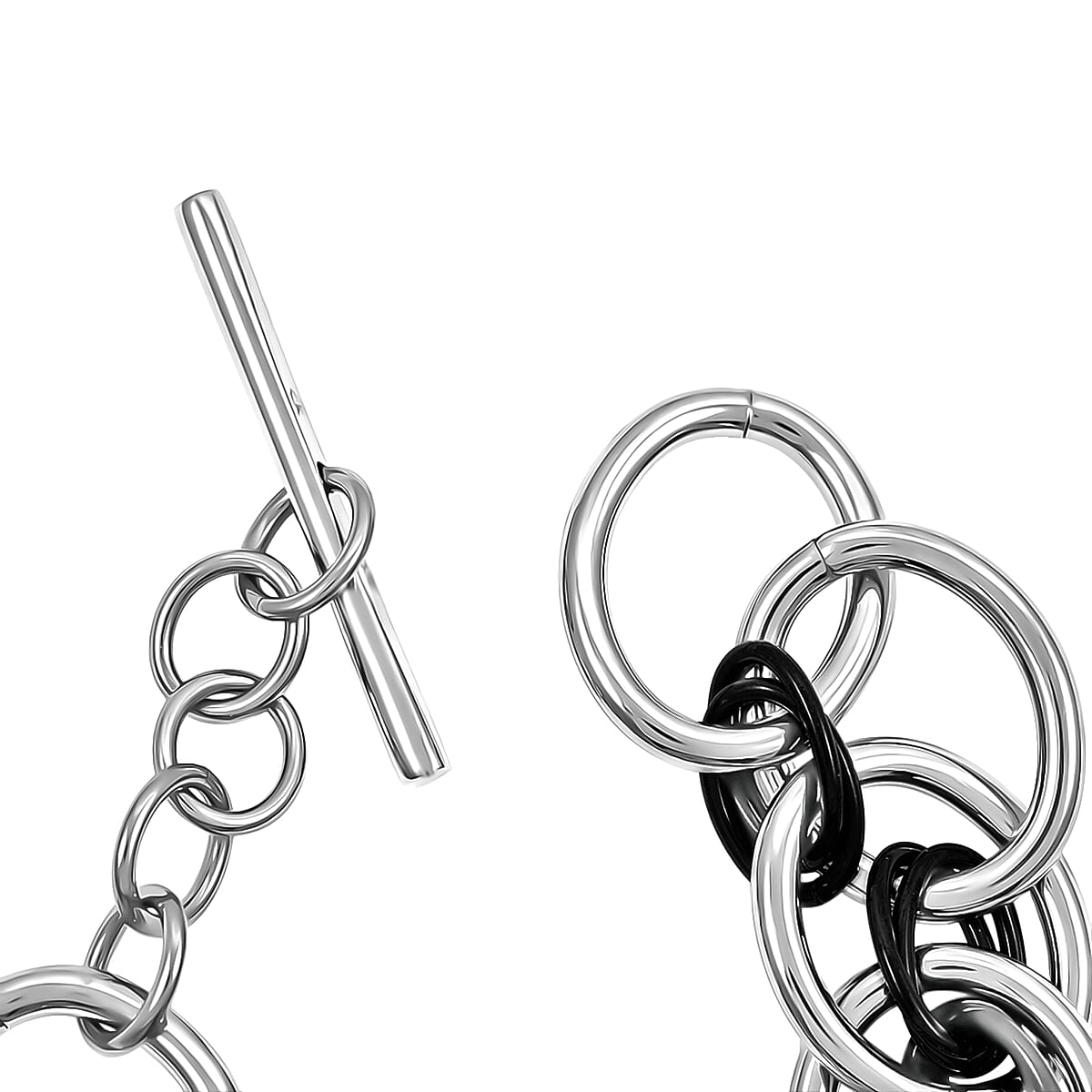 Calvin Klein Closeout ION Plated Black and Stainless Steel Forward Bracelet (7.00 In) image number 4