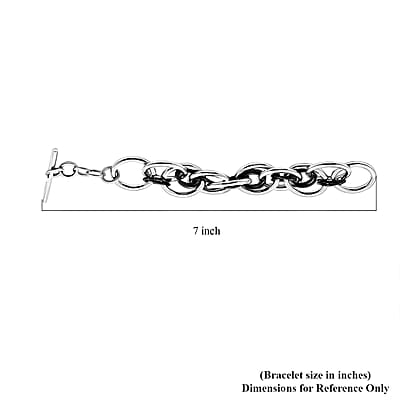 Calvin Klein Closeout ION Plated Black and Stainless Steel Forward Bracelet (7.00 In)