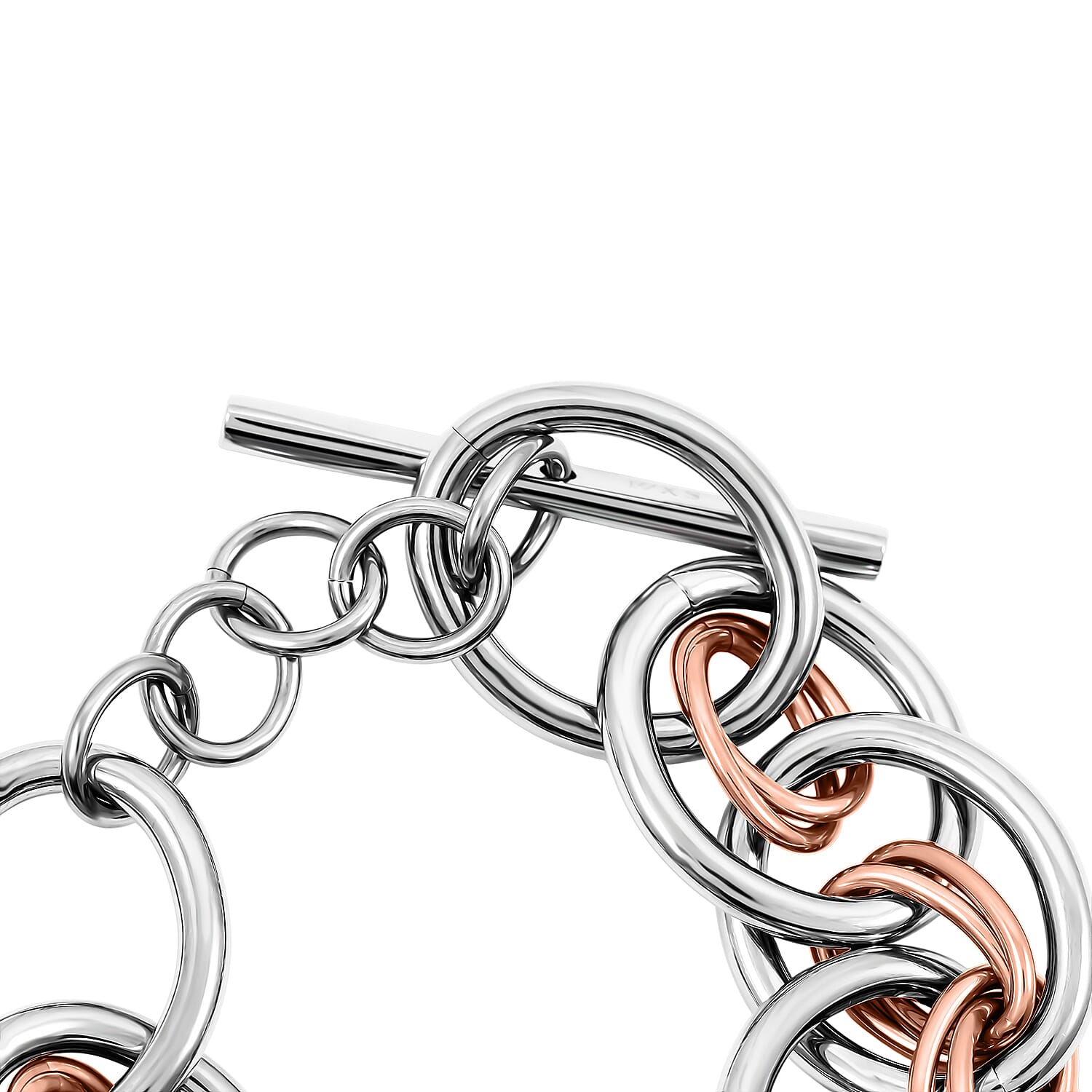 Calvin Klein Closeout ION Plated RG and Stainless Steel Forward Bracelet (7.00 In)