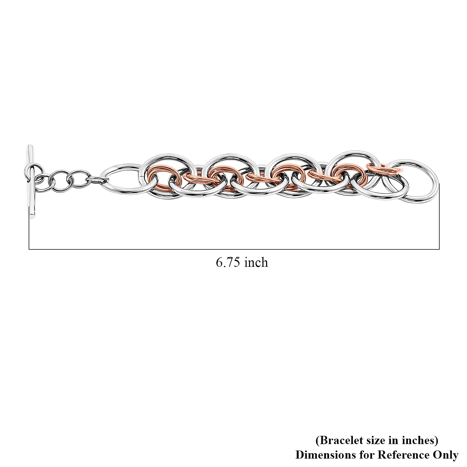 Calvin Klein Closeout ION Plated RG and Stainless Steel Forward Bracelet (7.00 In)
