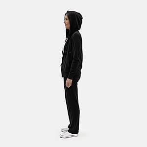 LEEHANTON Ladies Black Velour Track Suit - XL
