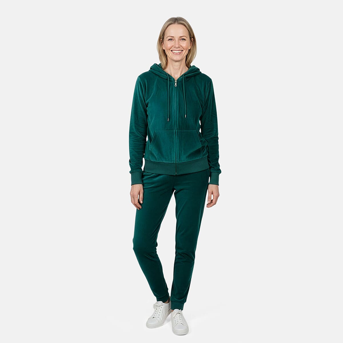 LEEHANTON Ladies Green Velour Track Suit - M image number 0