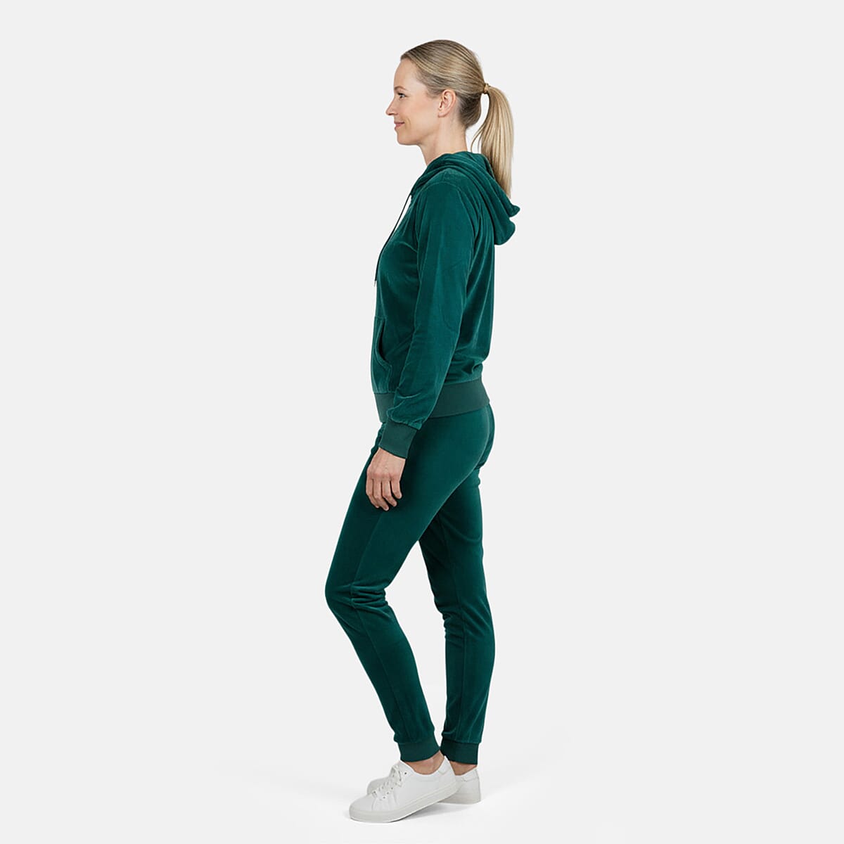 LEEHANTON Ladies Green Velour Track Suit - XL image number 2