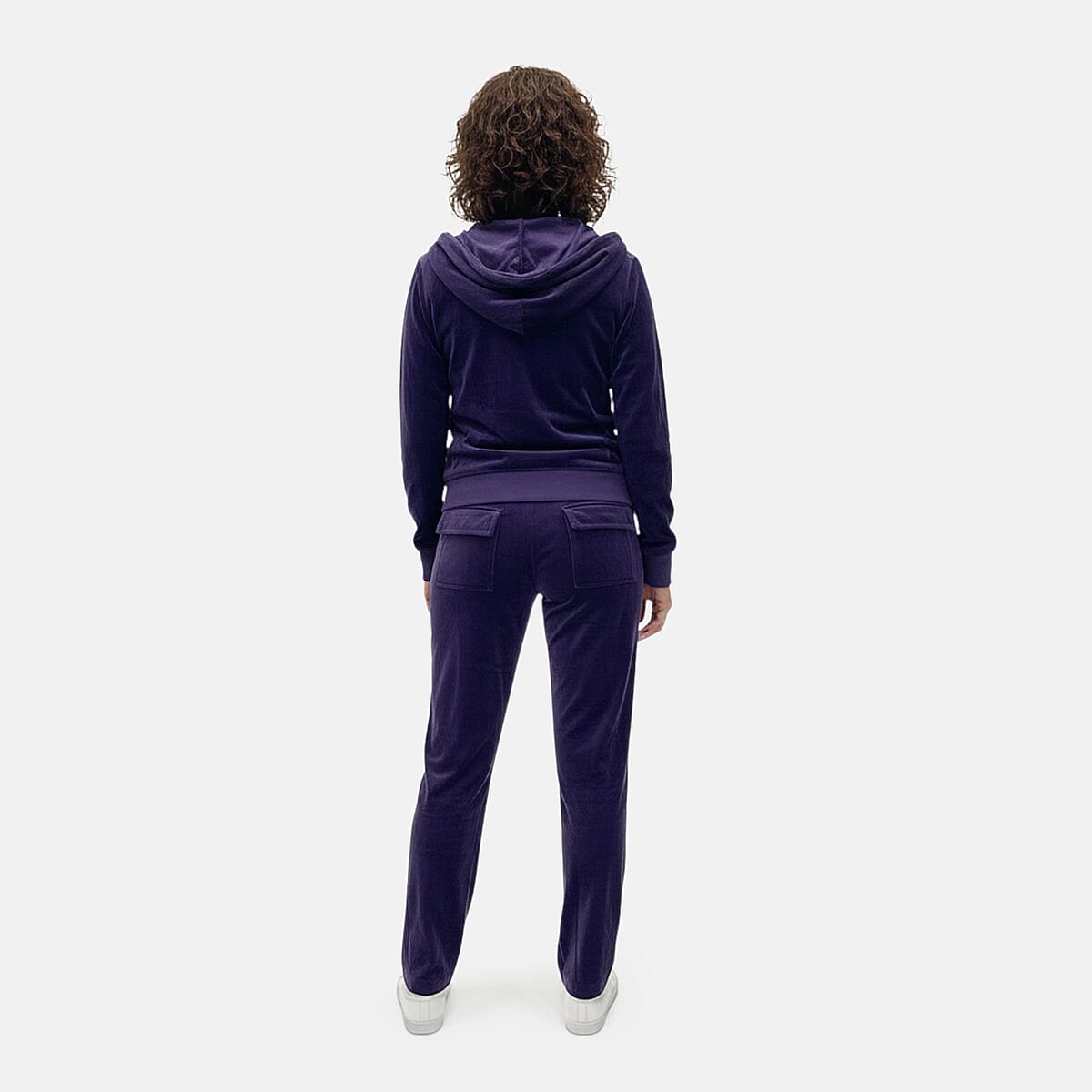 LEEHANTON Ladies Purple Velour Track Suit - S image number 2