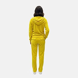 LEEHANTON Ladies Yellow Velour Track Suit - XL