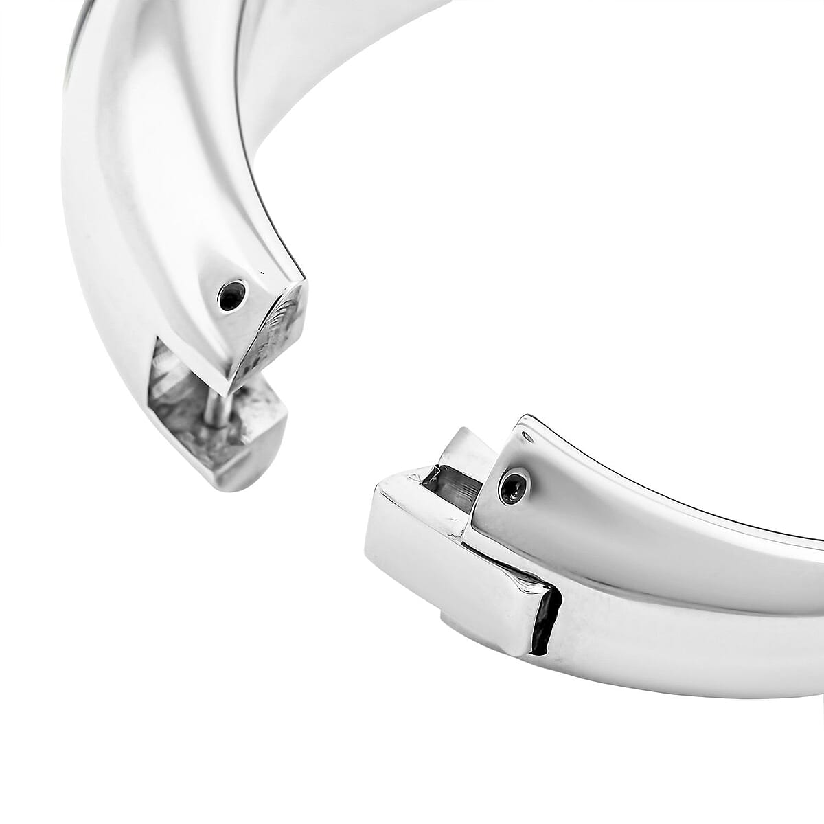 Calvin Klein Closeout Agate Ellipse Bangle Bracelet in Stainless Steel (5.50 In) 8.00 ctw image number 3