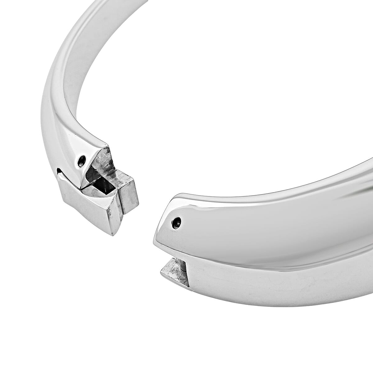 Calvin Klein Closeout Agate Ellipse Bangle Bracelet in Stainless Steel (6.25 In) 8.00 ctw image number 3