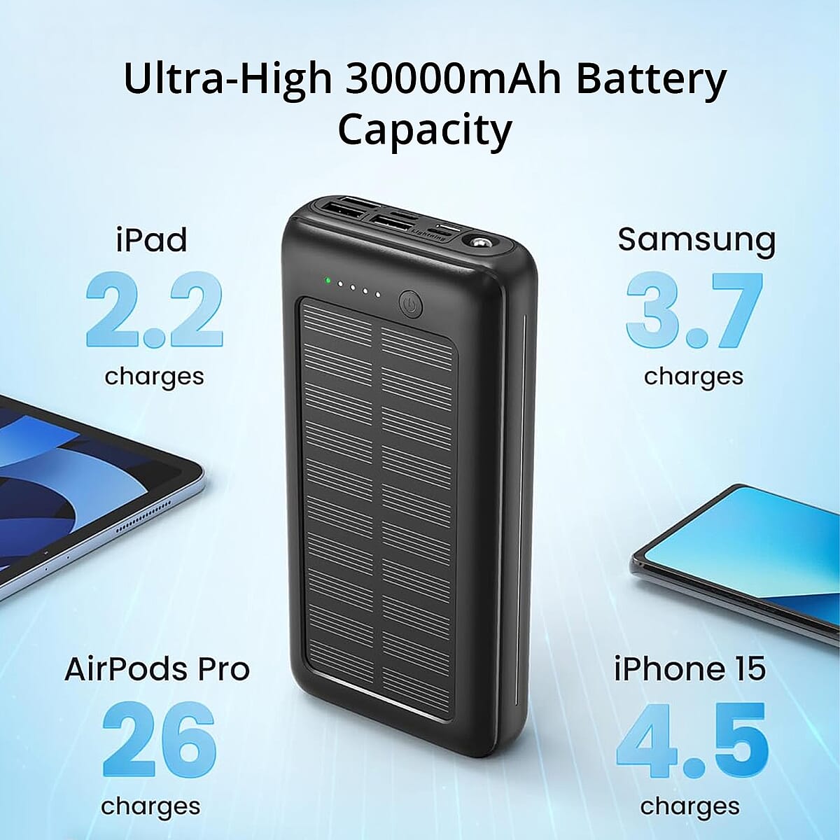 Closeout JIGA 30000 mAh Power Bank with Flashlight image number 4