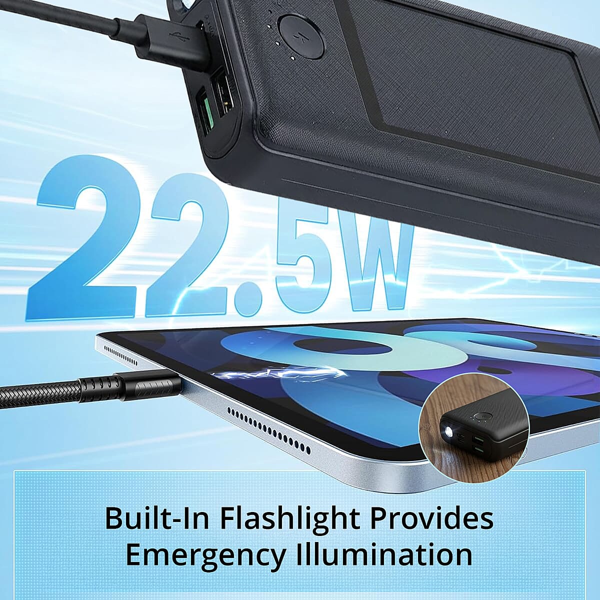 Closeout JIGA 30000 mAh Power Bank with Flashlight image number 5