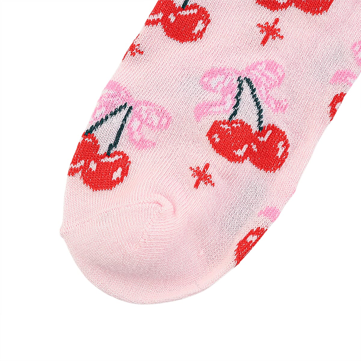 Closeout Spoiled Angel 20 Pairs Women's No Show Socks - Cherries (Sizes 4-10) image number 4