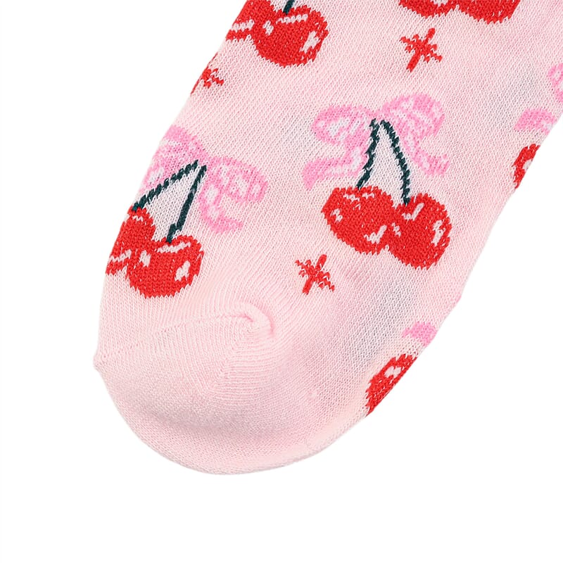 Closeout Spoiled Angel 20 Pairs Women's No Show Socks - Cherries (Sizes 4-10)