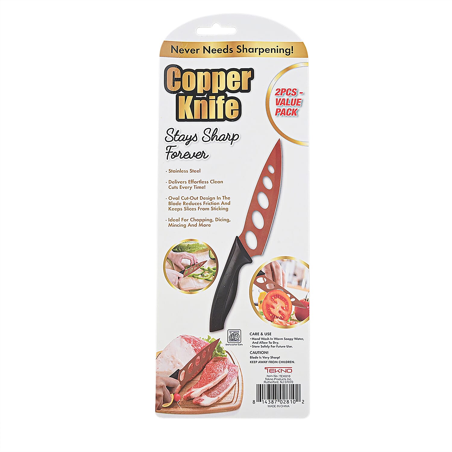 Closeout Set of 2 Copper Knives