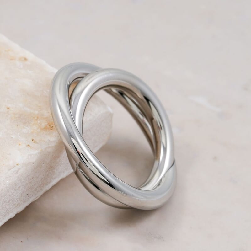 Calvin Klein Closeout Continue Ring in Stainless Steel (Size 5.0)