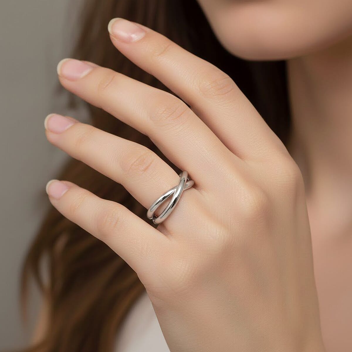 Calvin Klein Closeout Continue Ring in Stainless Steel (Size 5.0) image number 2