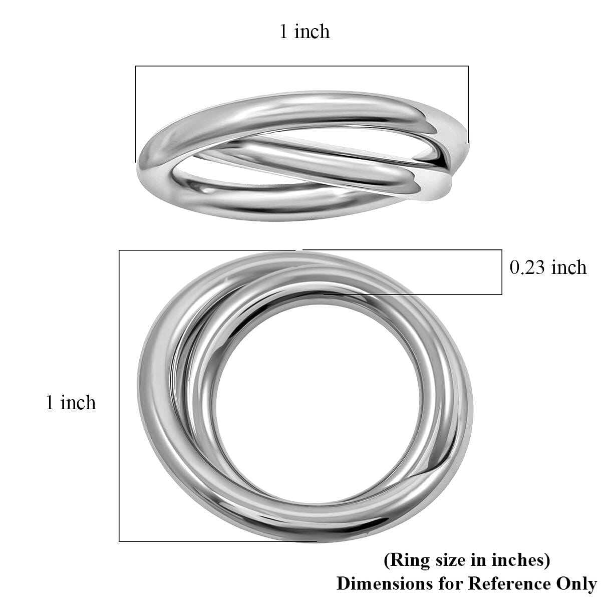 Calvin Klein Closeout Continue Ring in Stainless Steel (Size 5.0) image number 4