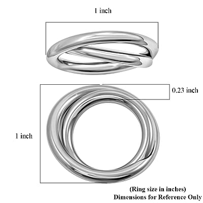 Calvin Klein Closeout Continue Ring in Stainless Steel (Size 5.0)
