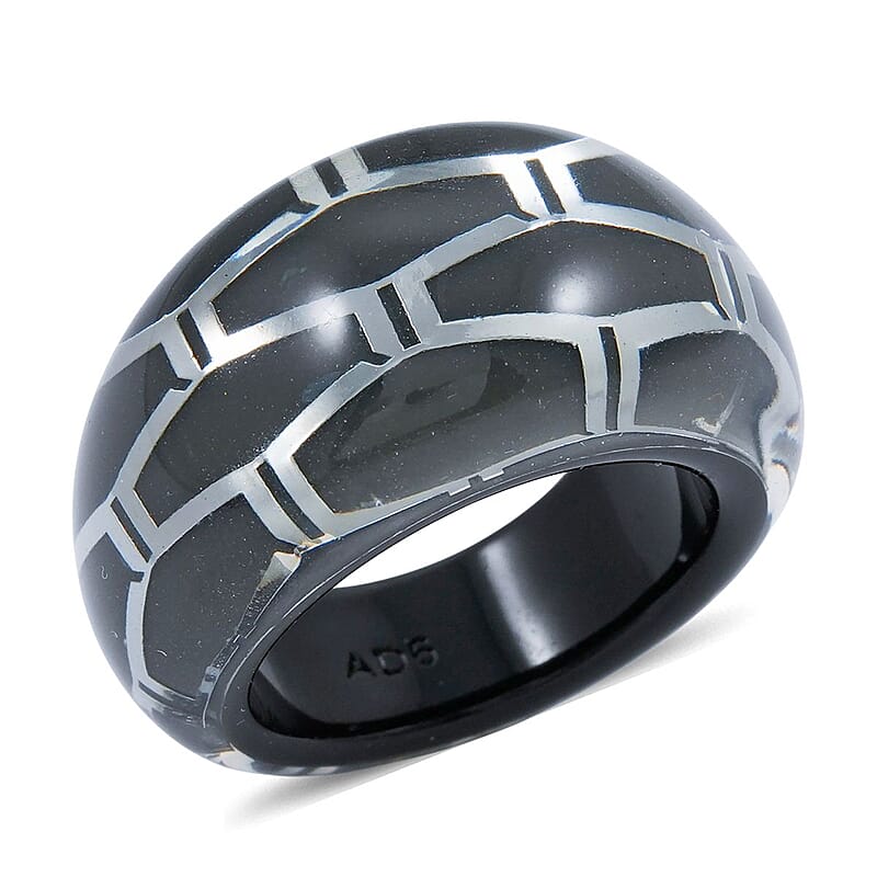 Calvin Klein Closeout Abstract Ring in Stainless Steel (Size 6.0)