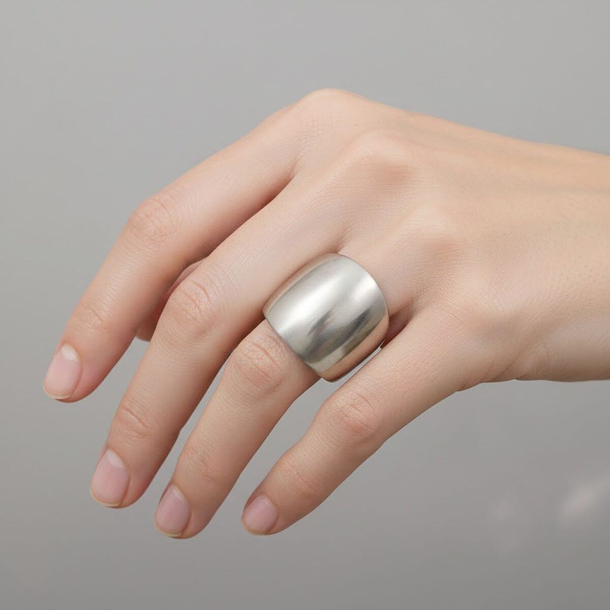 Calvin Klein Closeout Billow Ring in Stainless Steel (Size 6.0) image number 2