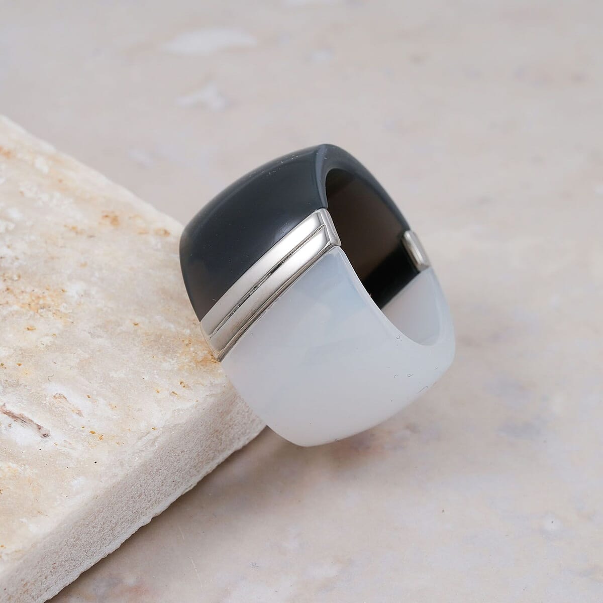 Calvin Klein Closeout Vision Ring in Stainless Steel (Size 6.0) image number 1