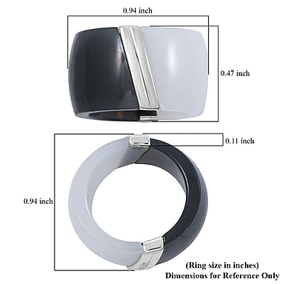 Calvin Klein Closeout Vision Ring in Stainless Steel (Size 6.0)