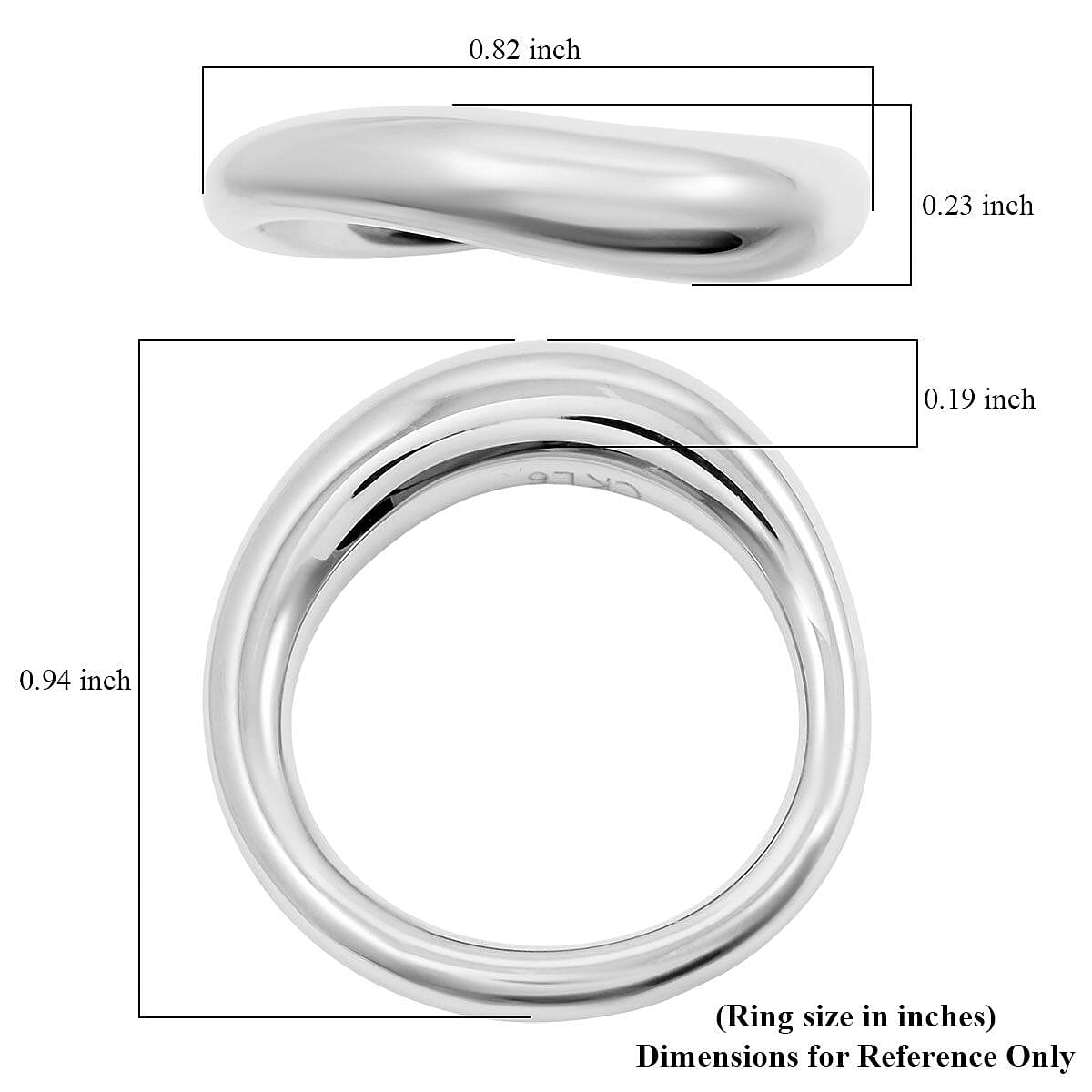Calvin Klein Closeout Born Ring in Stainless Steel (Size 6.0) image number 4