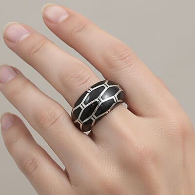 Calvin Klein Closeout Abstract Ring in Stainless Steel (Size 7.0)