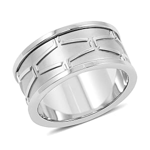 Calvin Klein Closeout Abstract Ring in Stainless Steel (Size 10.0)