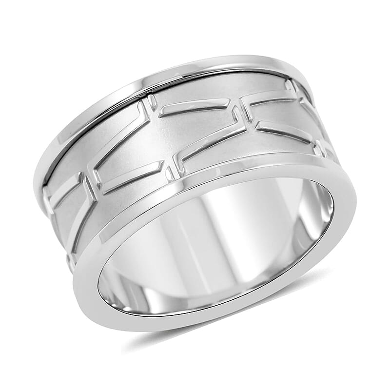Calvin Klein Closeout Abstract Ring in Stainless Steel (Size 10.0)