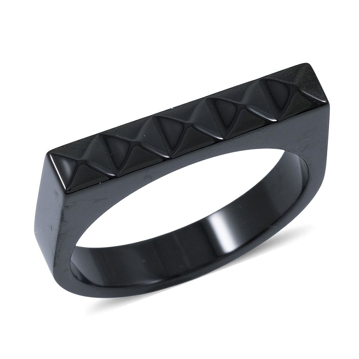 Calvin Klein Edge Ring in ION Plated Black Stainless Steel (Size 6.0) image number 0