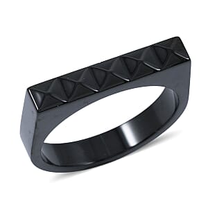Calvin Klein Edge Ring in ION Plated Black Stainless Steel (Size 6.0)