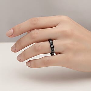 Calvin Klein Edge Ring in ION Plated Black Stainless Steel (Size 6.0)